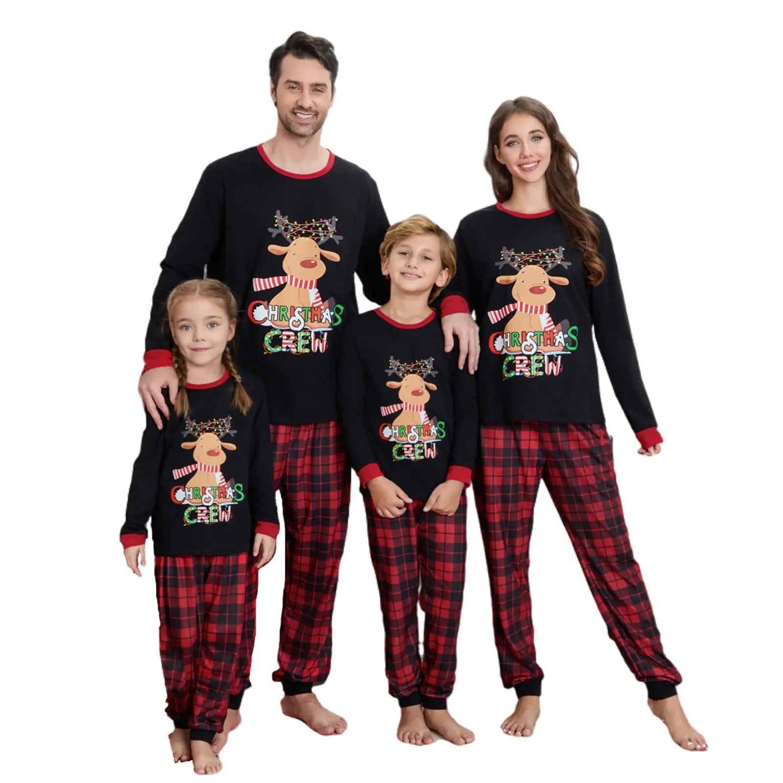 Family Christmas Pajamas Set Red