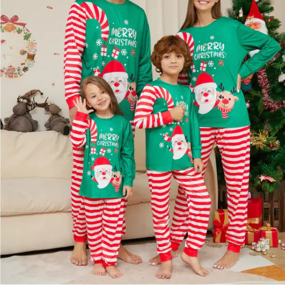 Santa Stripe Family Pajama Set