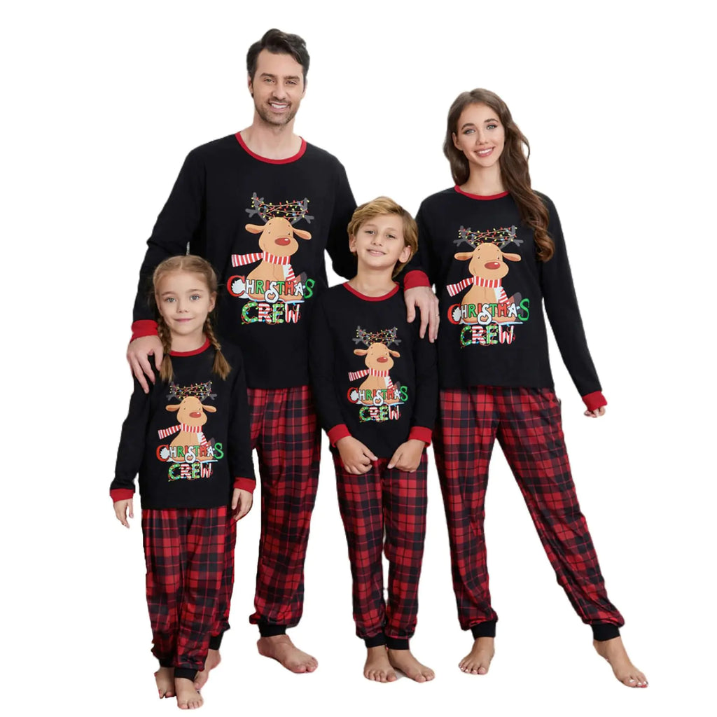 Family Christmas Pajamas Set Red