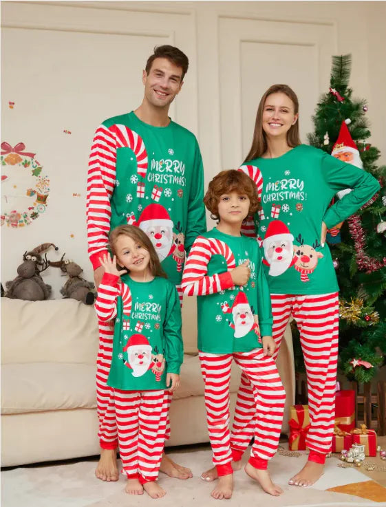 Santa Stripe Family Pajama Set