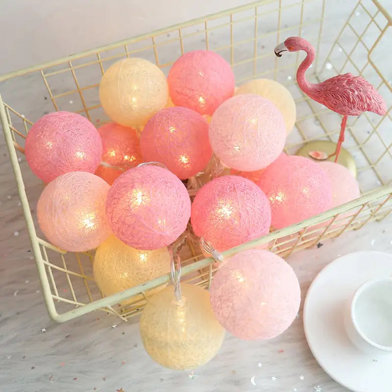 Cotton Glow LED Ball Strands