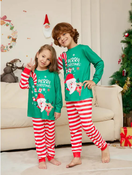 Santa Stripe Family Pajama Set