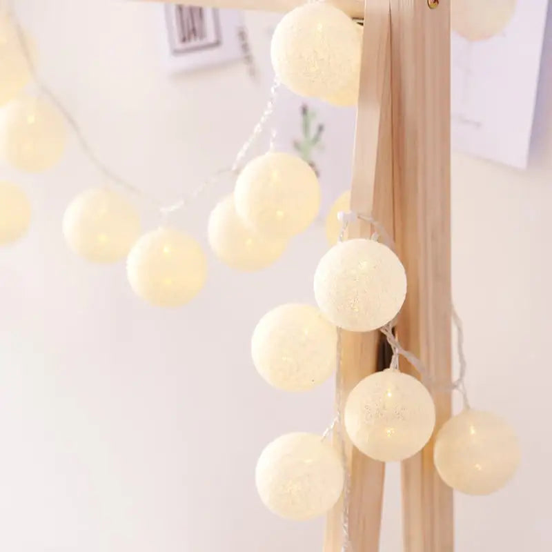 Cotton Glow LED Ball Strands