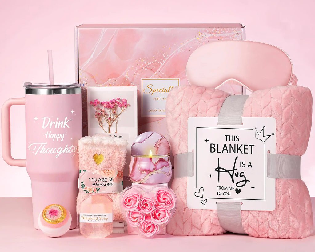 Spa Gift Set - Cozy Blanket & Tumbler Gift