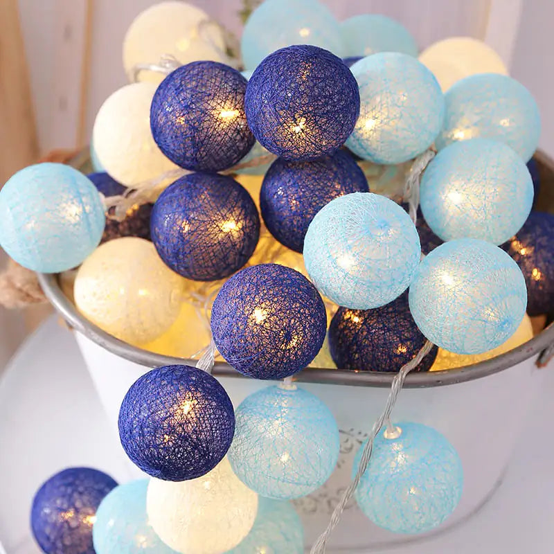 Cotton Glow LED Ball Strands